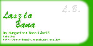 laszlo bana business card
